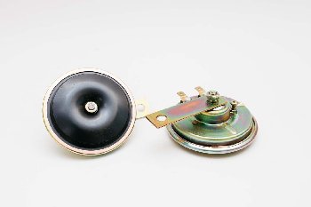 Сигнал электрический 12V дисковый, черный, к-т  YW-B004/ N004  (1/40)