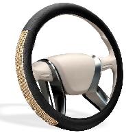 Оплетка экокожа-стразы Mona Liza Sunshine M (37-39см) черный, стразы золото (OPLM1401), шт. AZARD