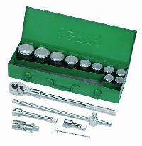 Головки торцевые 3/4" 12 граней (15 предметов) 30-60 мм, металлический ящик, к-т  09015 SATA 