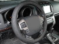 Оплетка экокожа 47 см XXXL 2019-9 BK перфорированная черная Скания,Паз,Ивеко