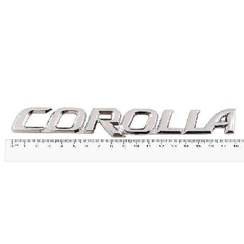 Шильдик металлопластик TOYOTA COROLLA, 175*25мм, хром SKYWAY (STL-024)