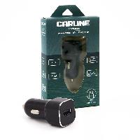 Адаптер прикуривателя 1 USB (2.1A) 12/24В, CARLINE®  с подсветкой, черный, в коробке, CH-1U21A 