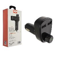 FM Модулятор-bluethooth, 12-24V, 2USB 2.4/1A, HandsFree, LED дисплей, ET-M45