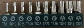 Биты пятилучевые TORX с центральным отверстием (10 предметов), к-т   818114 TStop 