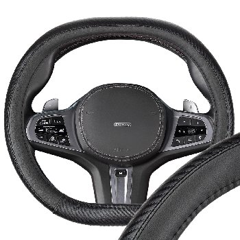 Оплетка экокожа гладкая Mix Dual-1тип-2D S (35-37 см) Черная SKYWAY S01102535 