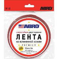 Скотч двусторонний белый сверхстойкий Премиум 50 мм, длина 5м ABRO MASTERS (уп.175 шт.)