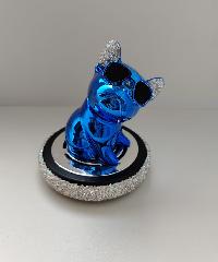 Ароматизатор на панель TM-862 Бульдог в очках, стразы, синий (Ocean breeze) 