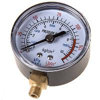 Манометр сменный компрессора, стрелочный, метал корпус, (10 атм) S07701007 Skyway (1/100)