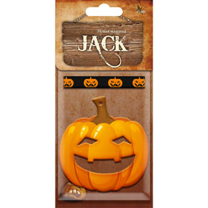 Ароматизатор подвесной пластина Тыква Джека на Хеллоуин НОВАЯ МАШИНА JACK-10  (1/4/40) 