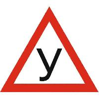 Наклейка У (ученик) треугольник 200*200 мм, красно-белая  SKYWAY S08101035 (1/10)