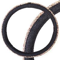 Оплетка экокожа-стразы Crystal-1 M (37-39см) Черная, цветные стразы S01102466 SKYWAY  