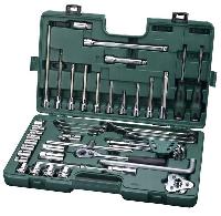 Инструменты 1/2" ( 48 предметов) головки 12 гр 8-27 мм, ключи, съемник-краб, кейс 09508 SATA 