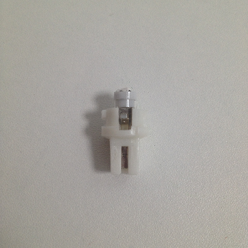 Светодиод T 5 12V WHITE 1SMD(с патроном) BAX8.7D WITH CAP (Mаяк) (12T5/P8.7-W/1SMD)