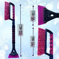 Щетка для снега со скребком, пластиковая ручка 62см, теплое покрытие, CU-61 CityUp (уп.12 шт.)