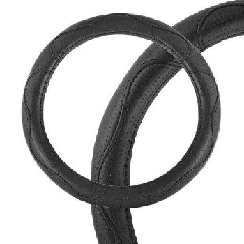 Оплетка экокожа с перфорированными вставками Art-7, XL (41-43 см), черная SKYWAY S01102078