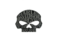 Шильдик металлопластик HARLEY DAVIDSON череп  хром 