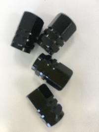 Колпачок для камеры металлический шестигранный, металлик черный, 4 шт, к-т  VC-009 