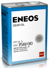 Масло трансмиссионное ENEOS GEAR GL-5 75w90, 4 л. синтетика   (1/6)