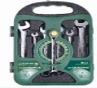 Ключи рожково-накидные с храповиком ( 7 предметов) 8-19 мм, пенал, к-т  09707 Tstop