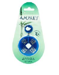 Ароматизатор подвесной гелевый твердый Амулет Дружба , Черника    AMT-07  (10/100)