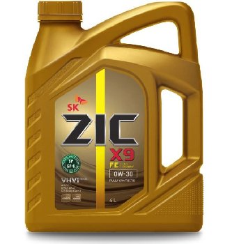 Масло моторное ZIC X9 0w30 FE SP,  4л (GF-6, GM dexos1 Gen 2)  синтетика  (1/4)
