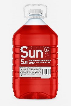 Омыватель стекла летний водоотталкивающий  (Стеклоомывающая жидкость) SUN, 5л (1/4) 