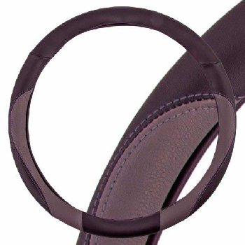 Оплетка экокожа комбинированная Combo-6, M (37-39 см), Черная /Серая  SKYWAY S01102291