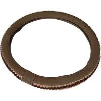 Оплетка экокожа/ ткань объемная M (37-39 см) Кофе / Бежево-коричневая  (31616)