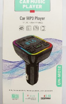 FM Модулятор-bluethooth, 12-24V, 2USB 3.1/1A, HandsFree, LED дисплей, UN-M012