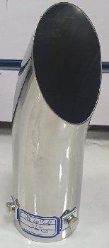 Насадка на глушитель d60D 60  L190 мм, изогнутая, хром TM-6013-0
