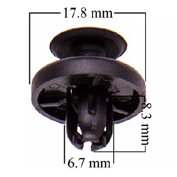 Пистон крепежный TOYOTA Allex,Belta (OEM 9046707183, 9046710183), шт. SKYWAY S05601067 (1/25)