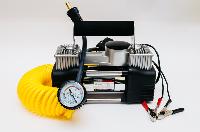 Компрессор ТАЙФУН 808HSA, 12V, клеммы, 85л/мин, 2-х цилиндровый, манометр на шланге   (1/4)