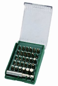 Биты 6,3 мм-1/4, металлическая рукоятка, пластиковый пенал (31 предмет), к-т   09332 SATA 