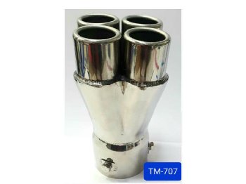 Насадка на глушитель d60D63 L150мм, 4 в 1, округлый край  TM-707