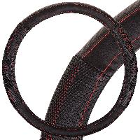 Оплетка экокожа комбинированная, вставки Соты, Racer-3, М (37-39 см), Красная, шт. SKYWAY S01102421