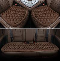 Подушка на сиденье ткань полиэстер, салон 3 предмета (2 перед, 1 задняя) ELASTIC-3, КОРИЧНЕВЫЕ, к-т