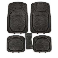 Коврики Полиуретан 5 пр (п:77*52см,з:47*50см,с:26*60см) ванночки, Rain-3, Черный, к-т  SW S01702057