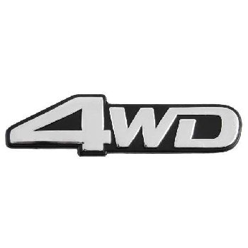 Шильдик металлопластик 4WD, 130*35мм, серебро SKYWAY (STL-038)