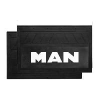 Брызговик плоский на длинномер задний  580*360*5мм, черный, надпись MAN (2 шт), к-т DA-02183