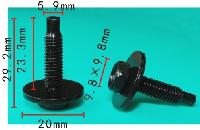 Саморез (болт) с шайбой d-5,9мм, L-23,3мм, ключ 10мм (H2103), черный (уп.100шт), шт
