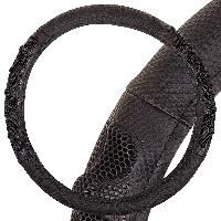 Оплетка экокожа комбинированная, вставки Соты, Racer-2, М (37-39 см), Серая, шт. SKYWAY S01102417