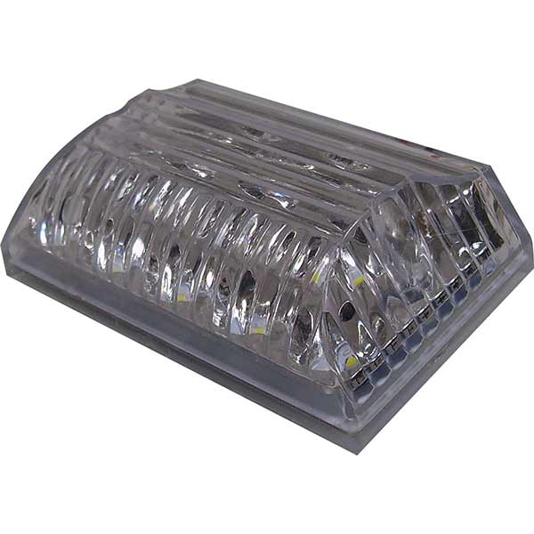 Фонарь габаритный 12V 8 SMD (+12 SMD)  98* 62 мм, прозрачный,  (уп 2 шт)