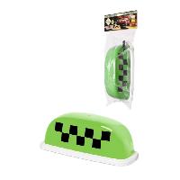 Знак TAXI на крышу магнитный с подсветкой 12V, зеленый, рисунок шашки (TX-SM-З) Россия (уп.15 шт)