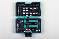 Трещотка (рукоятка с храповиком) 1/4 дюйма, биты, головки (набор 38 предметов) кейс, к-т 05498 SATA