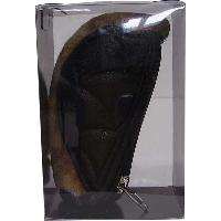 Чехол на ручку КПП кожа/мех P053PМ, Черный 