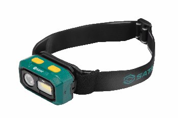 Фонарь диодный налобный с датчиком движения (USB, ААА)   90901 SATA  
