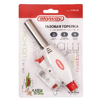Горелка газовая с пьезоподжигом K-1001  SKYWAY  S11901001 (уп 100 шт)