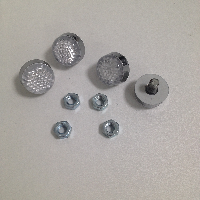 Болт номера большой Короткий Белый-Белый / ХРОМ, 4шт., пакет, к-т  ( уп.200 к-тов)