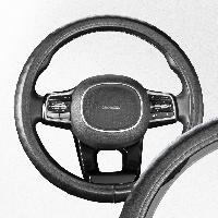 Оплетка экокожа Top-12 M (37-39 см) Черная  S01102500 SKYWAY