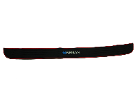Накладка зоны погрузки багажника на бампер черная, надпись NISSAN красная (3M скотч в к-те)